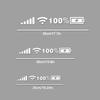 5Pcs PVC Car Reflective Sticker Reflective Finish Waterproof Windshield Decal Wi-Fi Signal Pattern Car Decoration Sticker