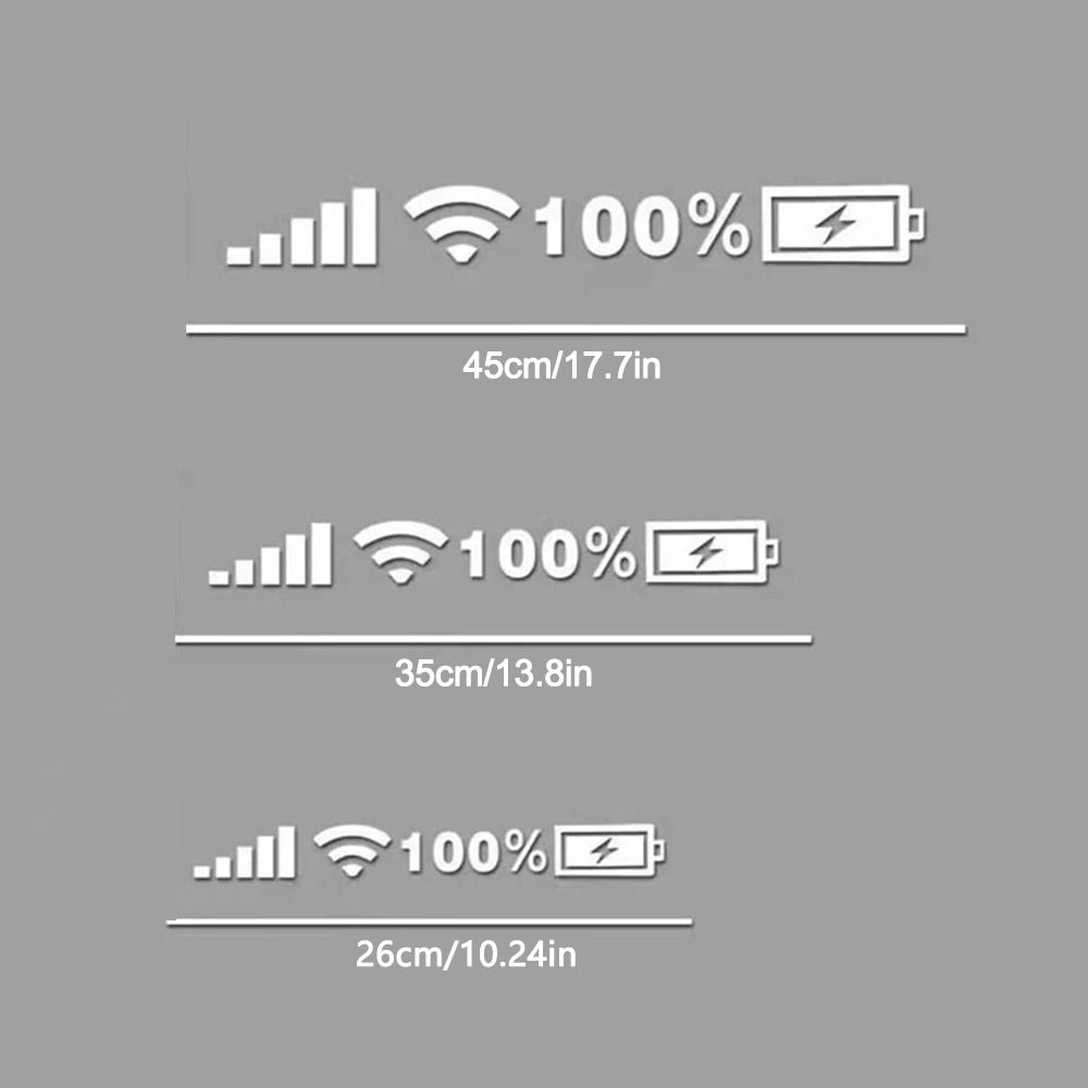 5Pcs PVC Car Reflective Sticker Reflective Finish Waterproof Windshield Decal Wi-Fi Signal Pattern Car Decoration Sticker