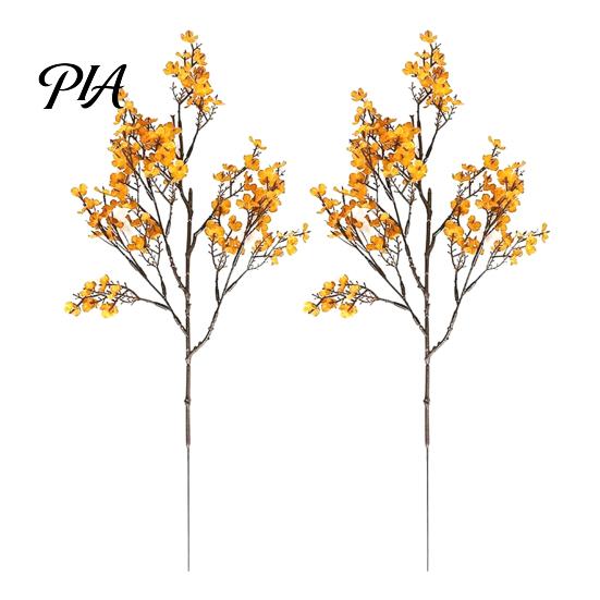 Maintenance Free Artificial Plant Stems Realistic Flowers for Autumn Home Decoration, Silk Floral Elegant Sprays Dining Branches Halloween Table