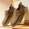 Retro New Men's Suede Leather Shoes Soft Sole Comfortable High-quality Handmade Sole Men's Oxford Shoes Khaki Driving Shoes