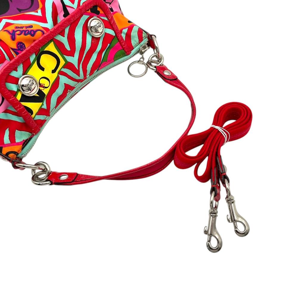 Used COACH 2-Way Shoulder Bag / One-Shoulder Bag Poppy GroovyShoulder Bag multicolor/Red Nylon/enamel Women