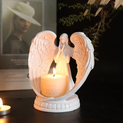 European Resin Angel Wings Candle Holder Home Decorations Room Decoration Accessories for Candles Ornaments