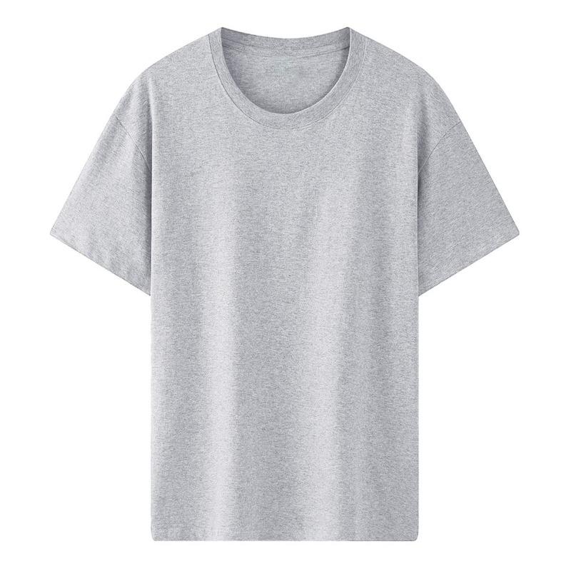 Pure cotton T-shirt women's round neck short-sleeved T-shirt logo advertising shirt group clothing trendy brand women's top solid color clothes