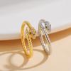 European and American Jewelry Cold Style High-end Snake Adjustable Ring for Women