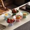 Chinese Ceramic Lotus High-Foot Fruit Plate