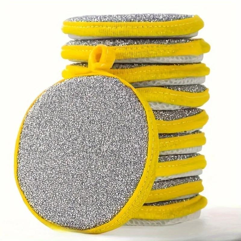 12PCS Kitchen Dishwashing Sponge Wipes and Wipes To Remove oil and dirt Powerful Cleaning and Brushing Pot Tools