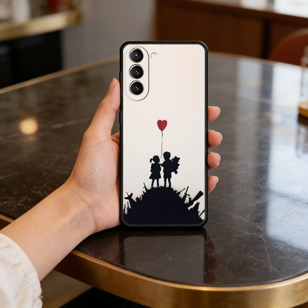 G-Graffiti A-Artist B-Banksy Phone Case For Samsung S25,24,23,22,30,21,10,9,Ultra,Plus,Lite,FE,4,5 G Soft Black Case