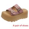 Thick Metal Buckle Soled Summer Women Slippers For Wear Daily