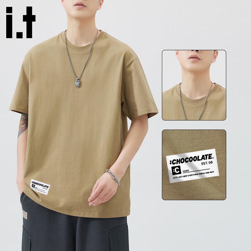 CHOCOOLATE Men s Pure Cotton Crew Neck Short Sleeve T-Shirt L