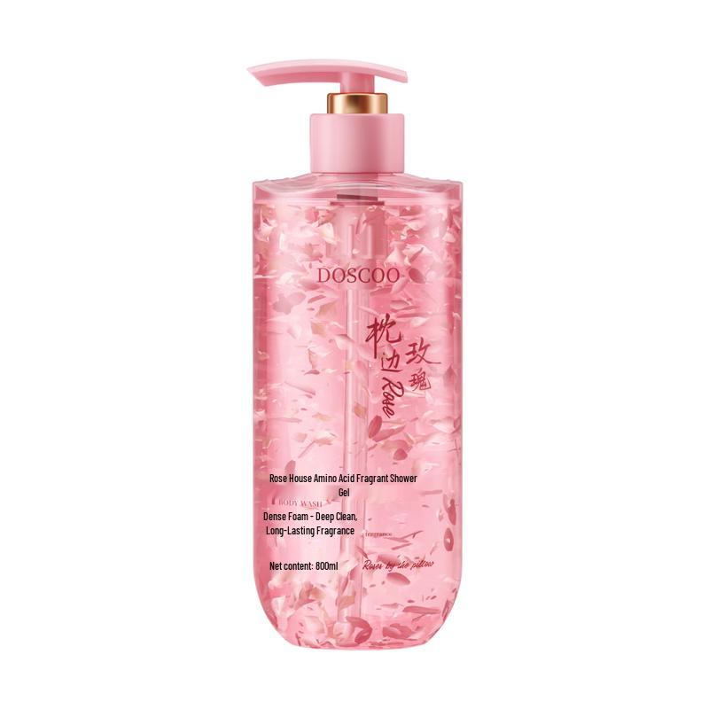 DOSCOO Long-Lasting Rose Petal Amino Acid Shower Gel