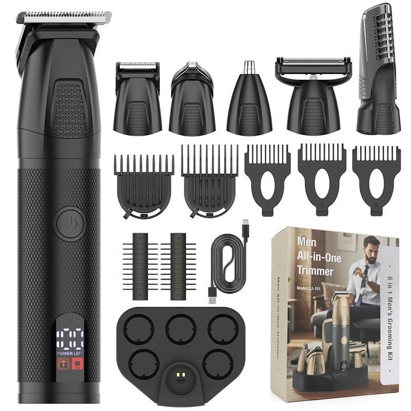 Waterproof electric shaver, household men's hair clipper, multi-functional electric nose hair trimmer set wholesale