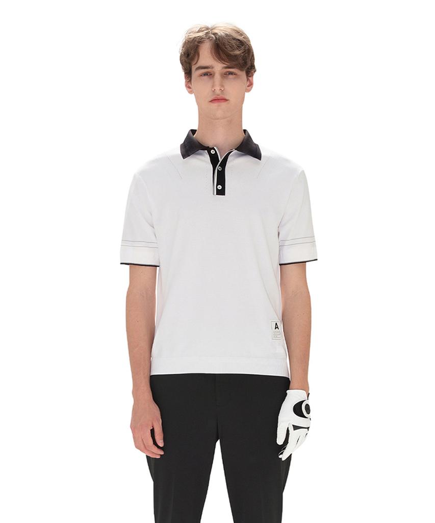 AVEN Classic Knit Polo Shirt White