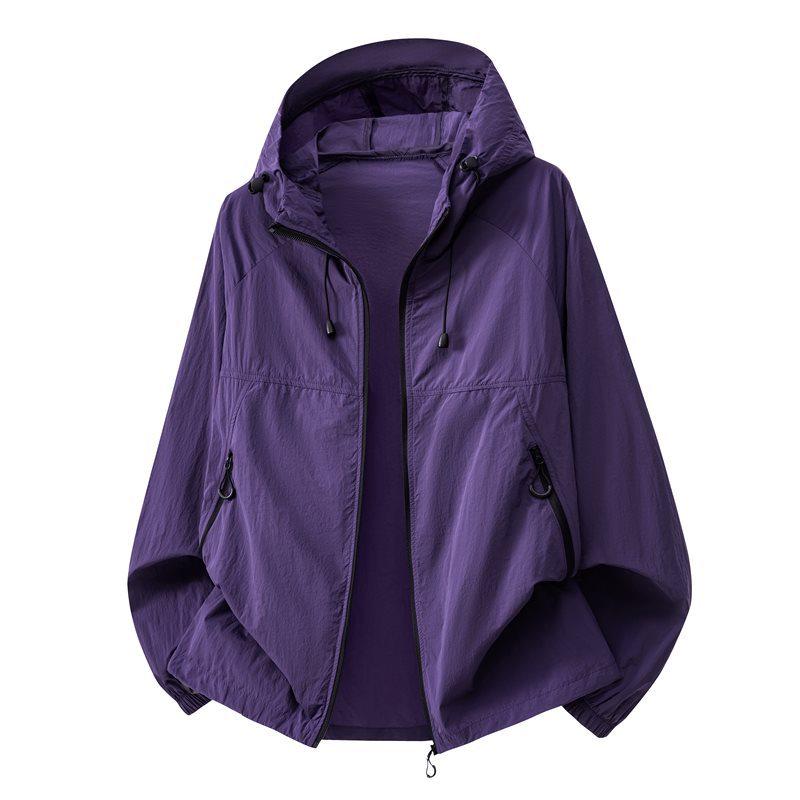 Men's Summer Loose-Fit Color Block Ice Silk Sun Protection Jacket UPF50+