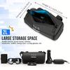 Bike Handlebar Bag Waterproof - Bicycle Handlebar Roll Bag with Large Reflective Area, Bike Front Pouch with Waterproof Zipper