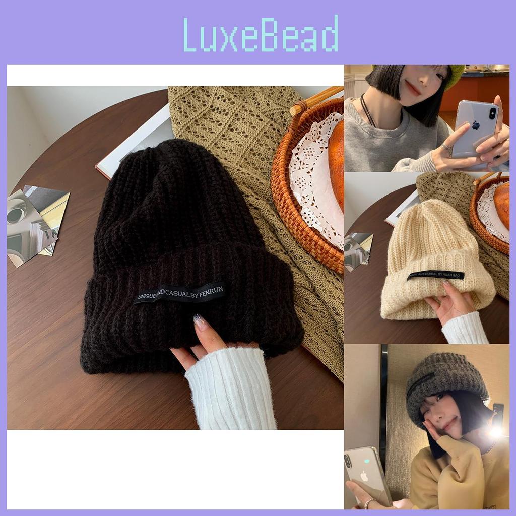 Elegant And Stylish Womens Knit Beanie Warm Cotton Hat With Trendy Design Letter