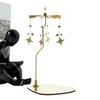 Golden Star Rotating Candle Holder Stainless Steel Candle Spinner Wind Chime Candle Holder For Photography Props Party Decor