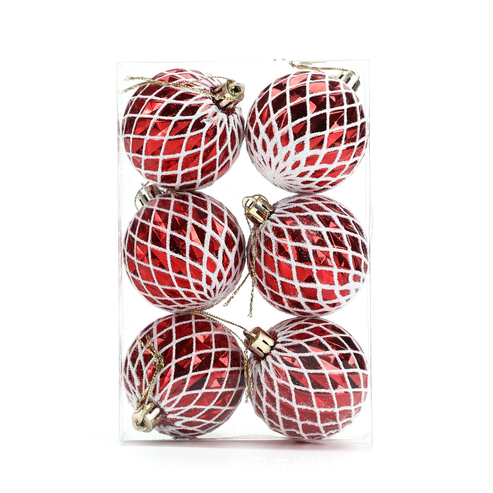 

Наборы рождественских шаров Праздничные украшения Сезонная атмосфера Гальванизированные шары Расписанные вручную пластиковые украшения One Size