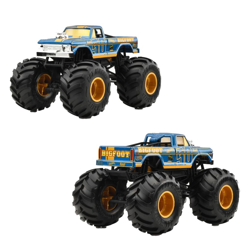 Hot Wheels Monster Truck Big Size Assorted Vehicle Toys Mini Cars 4 Cars Box Sold 3 Years Old and Up Multi 124 987E-FYJ83