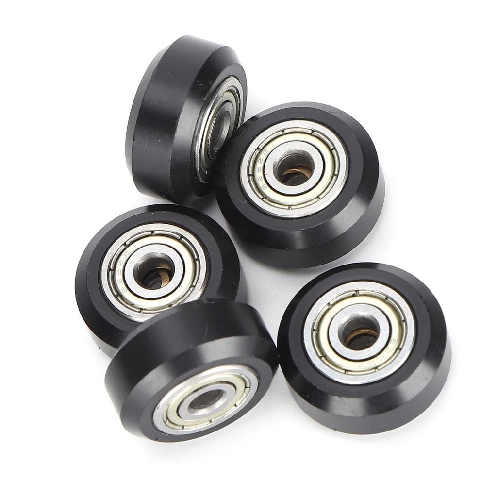 5Pcs POM Pulleys 625zz Bearing Passive Round Wheels Rollers Compatible for 3D PrinterWhite