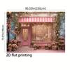 2D Sweet Pink Bakery Backdrop Floral Shop Birthday Party Photo Booth Background