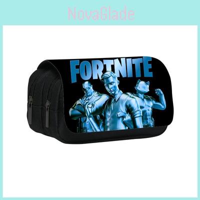 Fortnite Pencil Case Double Layer Kids Storage Bag With Nylon Material For School Supplies