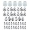 Mtsooning 45-Pack 1.1mm 40A Shield Cup Electrode Nozzle for P80 Air-Cooled Plasma Cutting Torch, Plasma Cutter Tig Welding Consumables, Torch Accessor