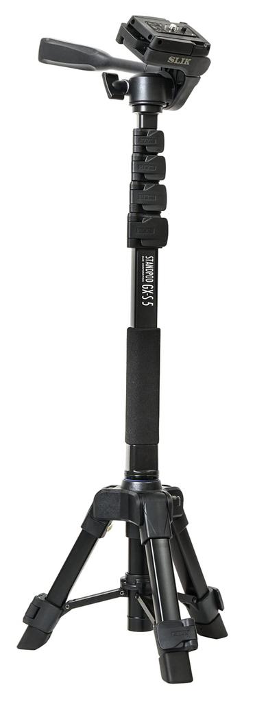 SLIK STAPODGXS5 Smartphone Stand Stand Pod for Video Lever 24mm Pipe 1725mm Quick Shoe Compact Pod, Cameras, Lock, Diameter, 3-Way Head, Height,