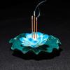 Ceramic Household Antique Lotus Aroma Incense Burner Plate Incense Holder Aromatherapy Furance Buddha Chan