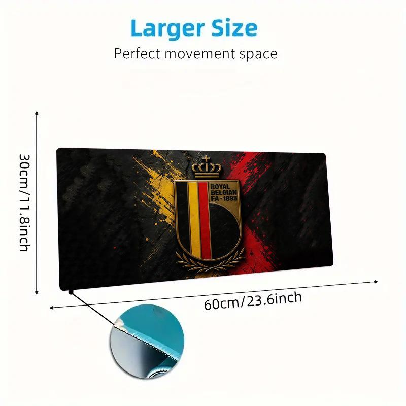 Belgium National Football Team Print  Cushion Non-slip Laptop Tablet Big Mousepad XXL Mat Mini PC Playmat With Lock edge