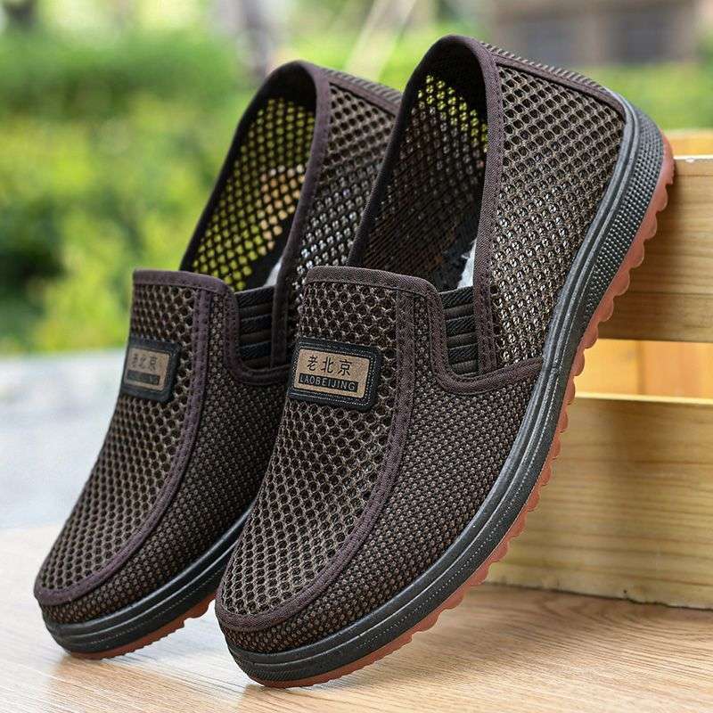 New summer mesh shoes old north cloth shoes men's non-slip, wear-resistant, breathable and deodorant mesh shoes middle-aged and elderly father shoes