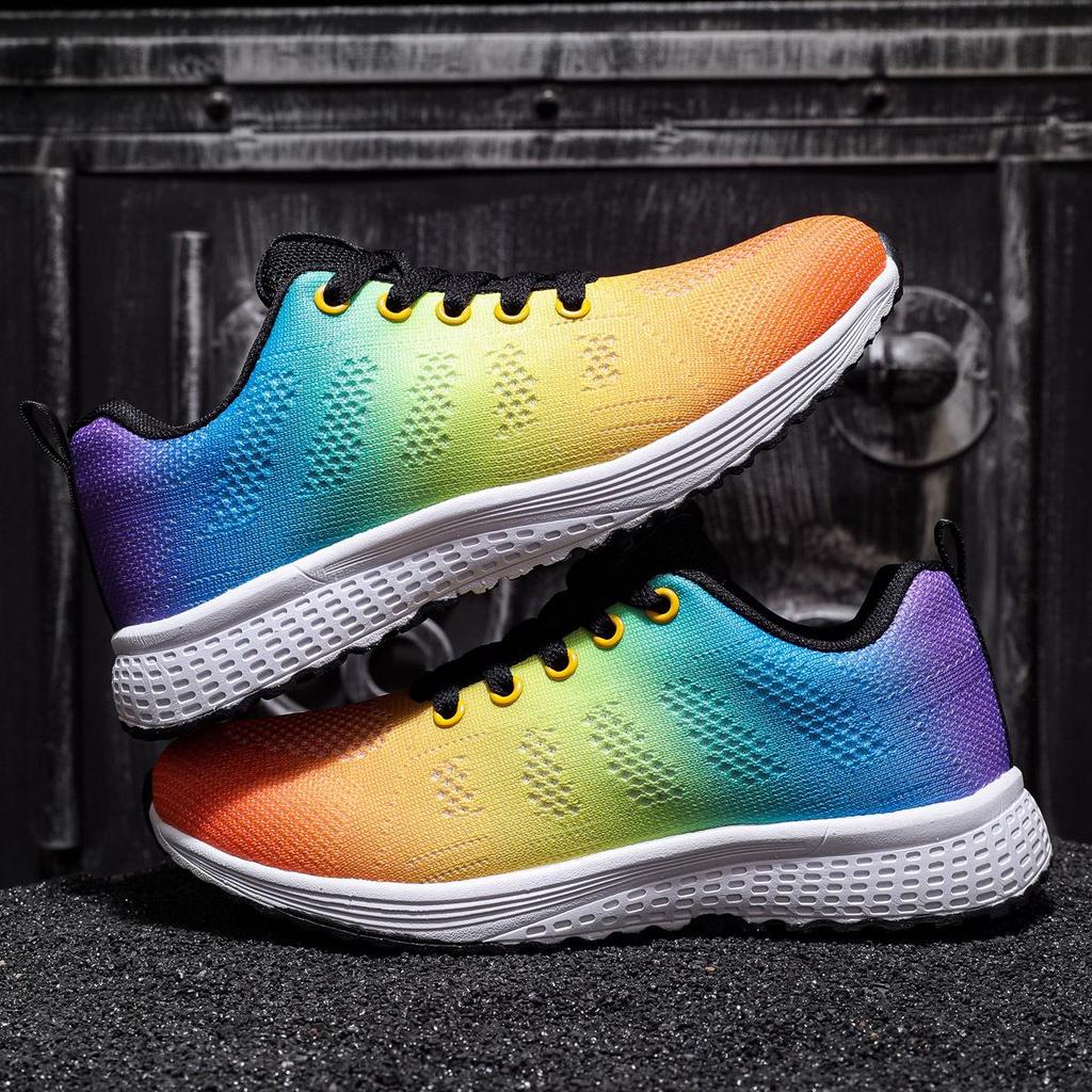 2026 Korean Style Lightweight Breathable Fly Knit Running Shoes for Women and Men