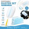 Electrostatic Disposable Duster Set with Handle Refill Heads for Car Interior Home Furniture Blinds Shelves Dust Hair Cleaning A