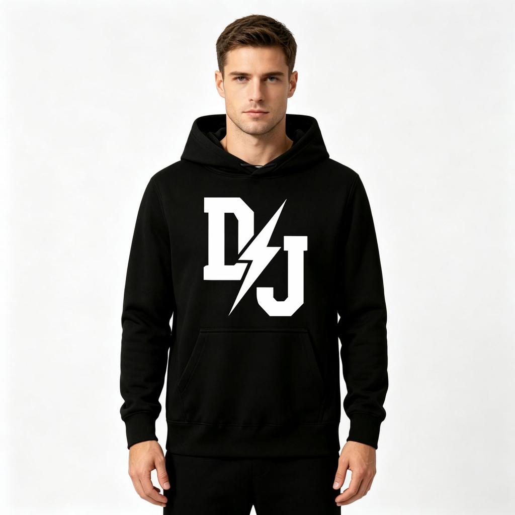 Men Stylish Lightning Letter Print Pullover Hoodie Casual Long Sleeve Sweatshirt For Daily Wear