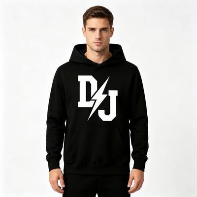 Men Stylish Lightning Letter Print Pullover Hoodie Casual Long Sleeve Sweatshirt For Daily Wear