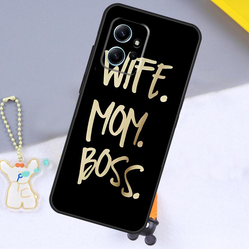 Wife Mom Boss Case For Xiaomi Redmi Note 13 14 9 10 11 12 15 Pro Plus Cover For Redmi 13C 15 C 12C 14C 10C