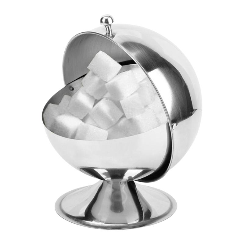 Klotformad sockerströare och tångset i rostfritt stål Rullock Kryddförvaringsbehållare Köksmiddagsbordets Dekoration
