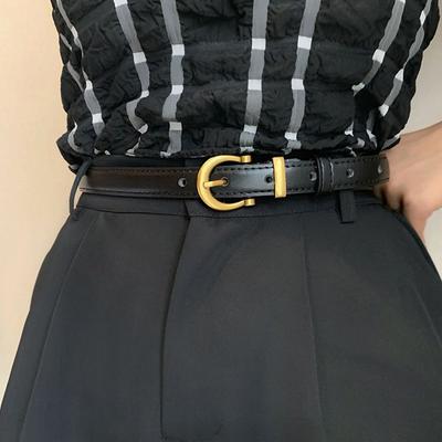 Kadın Kemer Trend Altın Tokalı Kemer Moda Günlük Çok Yönlü İnce Kemer Yumuşak PU Deri Kemer Kot Kemeri Anne Kız Arkadaş İçin Hediye