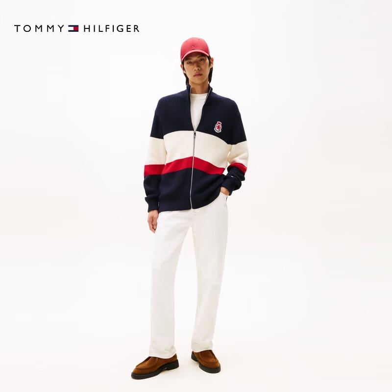 Tommy Hilfiger Unisex Color-Block Cotton Pullover Sweater