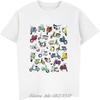 T-shirt da uomo a maniche corte Harajuku Motociclette Scooter Stampa Cartoon Top Magliette Camicia H