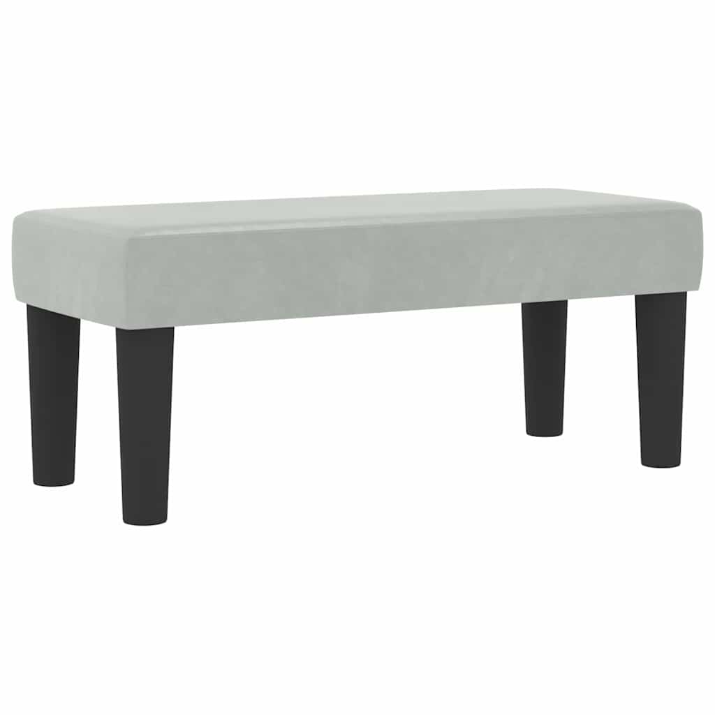 Box Spring Bed with Headboard Light Gray 190 x 90 cm Velvet