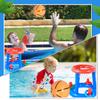 Children's Inflatable Basketball Hoop Swimming Pool Water Floating Objects Throwing Ring Basketball Hoop Toys Set for Swimming