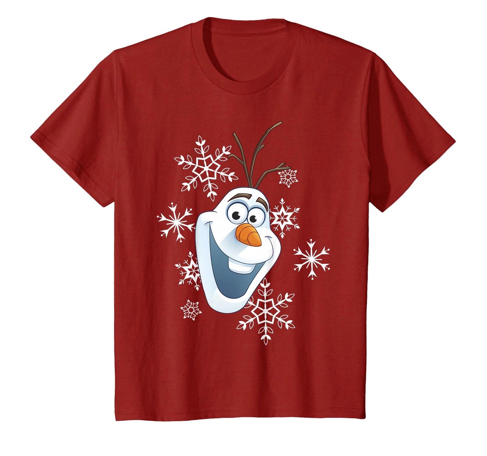 Disney Frozen Olaf Smile Snowflake Christmas T-Shirt_ 2XL