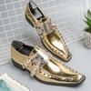 Fashion 2025 New British Business Casual Men's Shoes,fashion Chelsea Leather Shoe,luxury Shoes Gold Pointed Mens Leather Shoes Plus Size