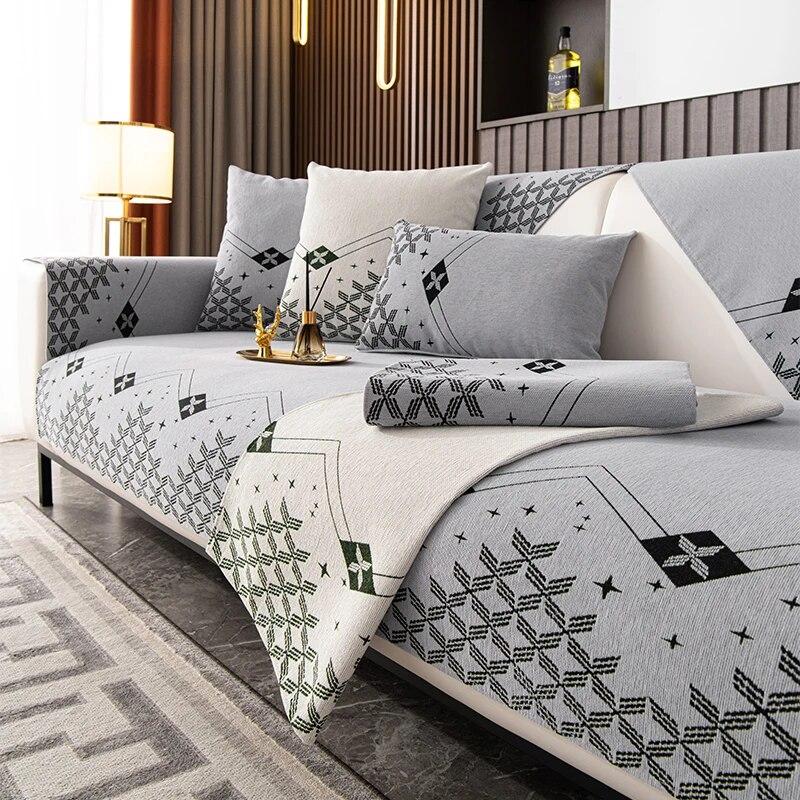 Chenille Sofa Mat Four Seasons Universal Anti Slip Leather Sofa Cover All Inclusive Universal Backrest Cover Cloth Towel