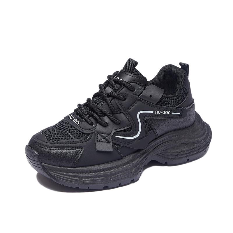 2025 spring and autumn new retro thick sole height increase small light casual sports shoes popular dad shoes women