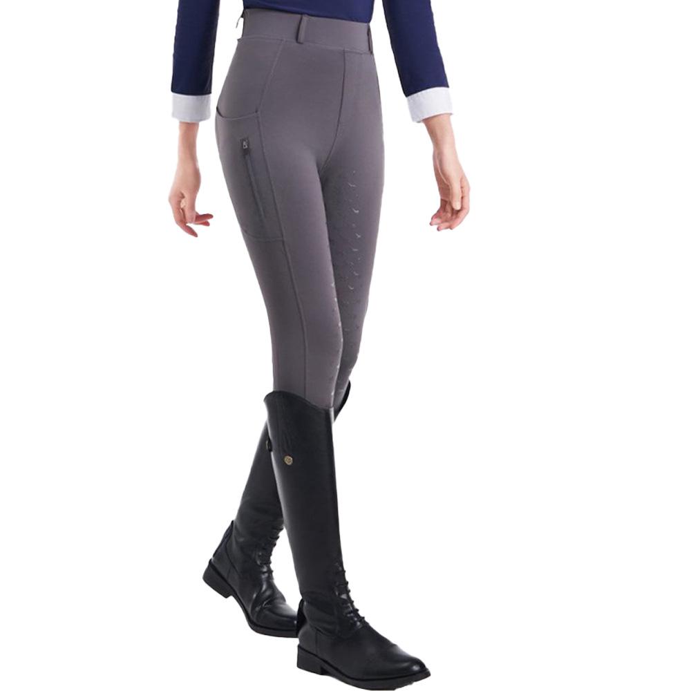 High Waist Full Seat Silicone Riding Pants: Slimming, Moisture-Wicking, Quick-Drying, High Elastic Fabric for Training and Competition.