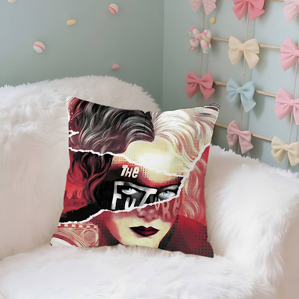Modern Movie Bad Girl Cruella Case Plush Fabric Soft Pillowcase Double Sided Print Cushion Cover Household Gifts