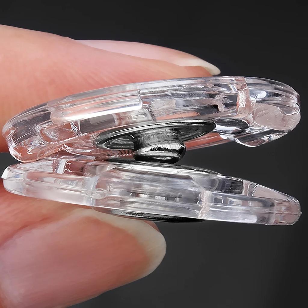 5/10piars Transparent Fastener-23mm DIY Invisible Snap Fastener Round Snap Button Acrylic Press Stud Sewing Accessories