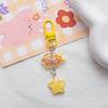 5Pcs Keychain Soft Expression Cloud Glitter Star Charm Key Chain Pendant with Alloy Buckle Schoolbag Decoration