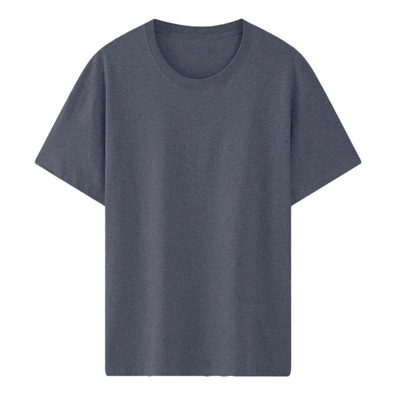 Pure cotton T-shirt women's round neck short-sleeved T-shirt logo advertising shirt group clothing trendy brand women's top solid color clothes